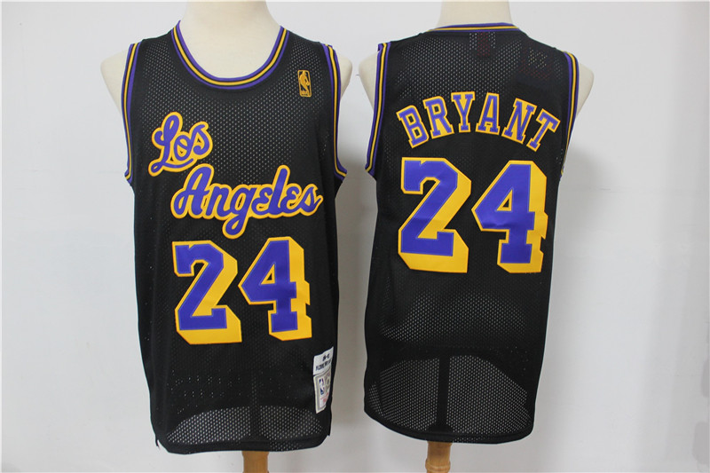 NBA Los Angeles Lakers #24 Bryant M&N Black Jersey