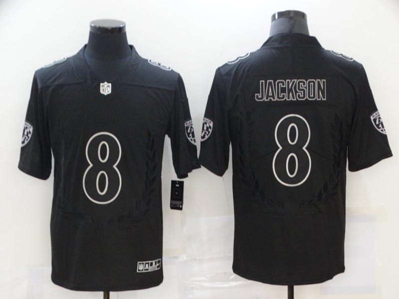NFL Baltimore Ravens #8 Jackson Anniversary Black Jersey