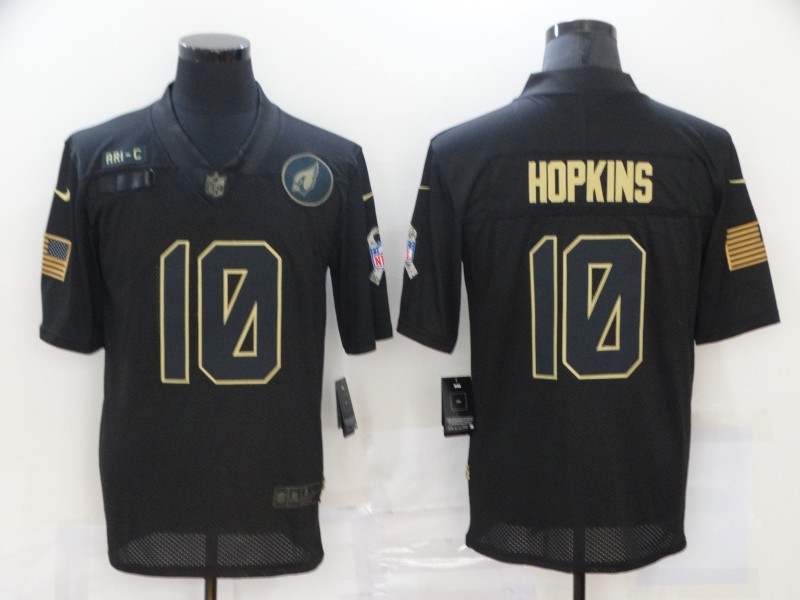 NFL Arizona Cardinals #10 Hopkins Black Salute to Service Jersey