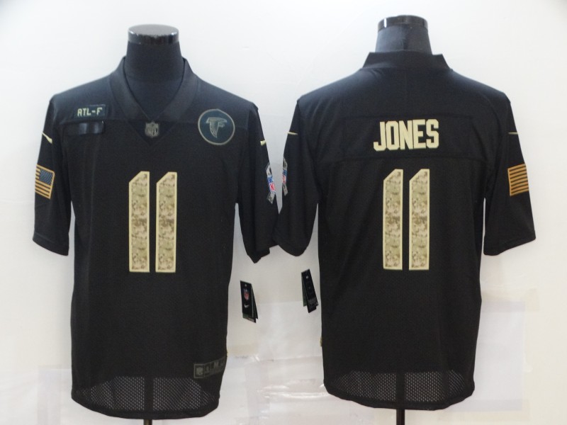 NFL Atlanta Falcons #11 Jones Black Salute to Service Jersey