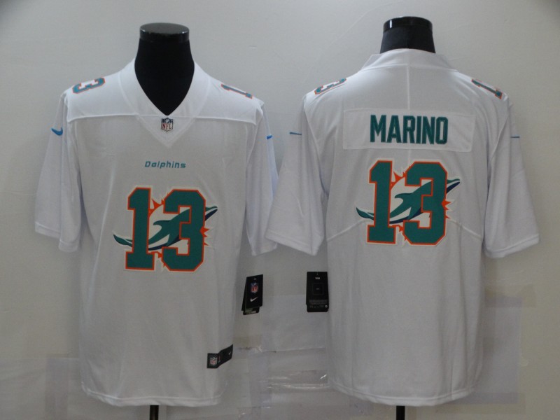 NFL Miami Dolphins #13 Marino White Shadow Limited Jersey