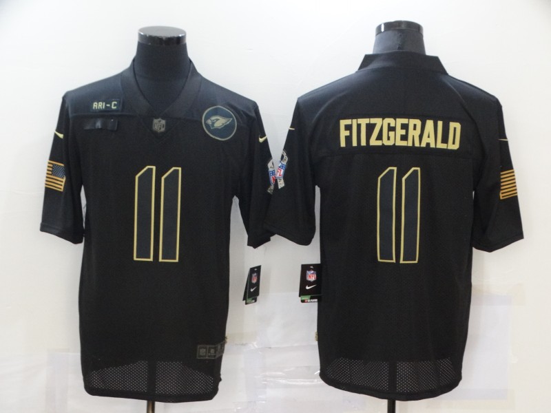 NFL Arizona Cardinals #11 Fitzgerald Black Salute to Service Jersey