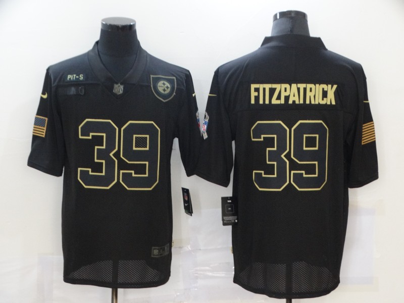 NFL Pittsburgh Steelers #39 Fitzpatrick Salute to Service Black Jersey