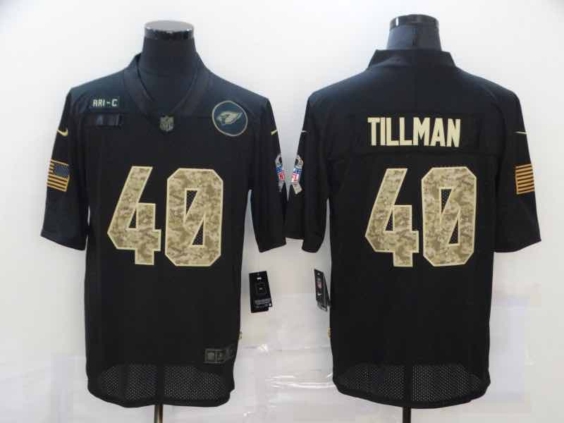 NFL Arizona Cardinals #40 Tillman Black Salute to Service Jersey
