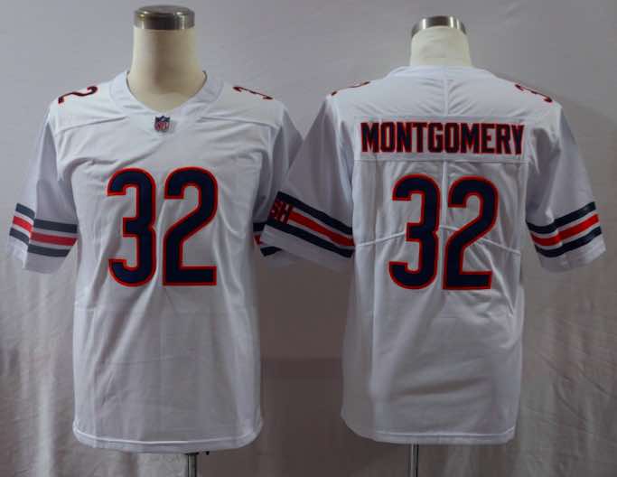 NFL Chicago Bears #32 Montgomery White Vapor Limited Jersey