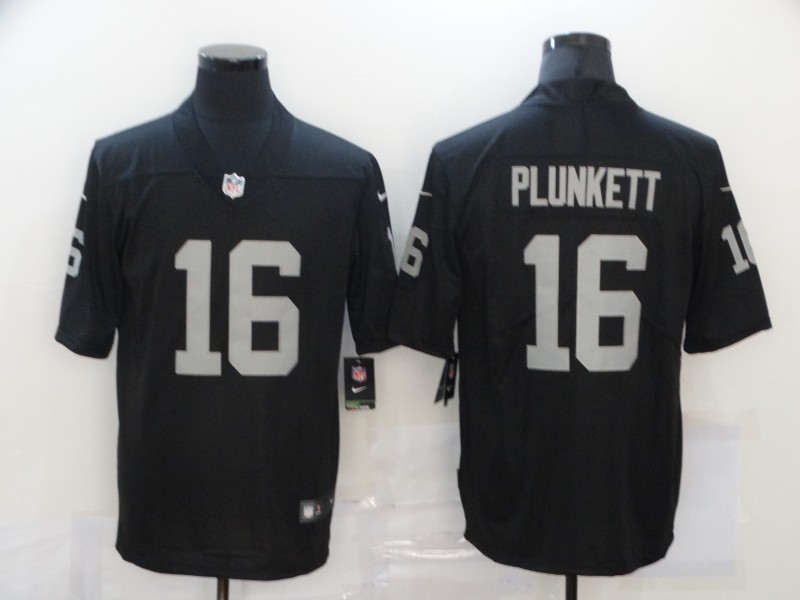 NFL Oakland Raiders #16 Plunkett Black Vapor Limited Jersey