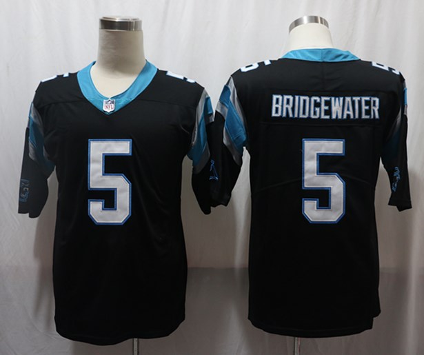 NFL Carolina Panthers #5 Bridgewater Vapor Limited Black Jersey