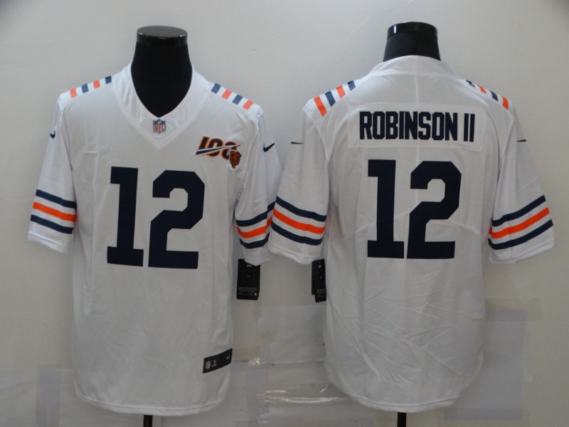 NFL Chicago Bears #12 Robinson II Whie Color Rush Limited Jersey