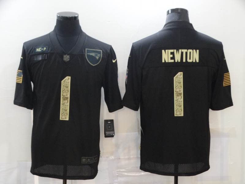 NFL New England Patriots #1 Newton Black Salute to Service Jersey