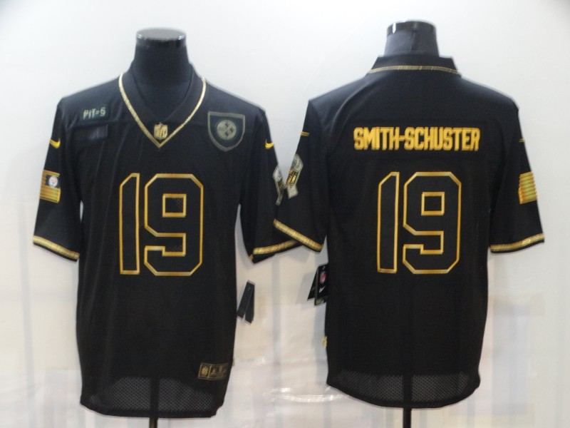 NFL Pittsburgh Steelers #19 Smith-Schuster Black Salute to Service Jersey