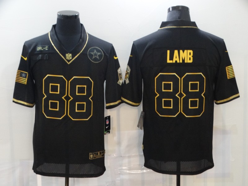 NFL Dallas Cowboys #88 Lamb Black Salute to Service Jersey