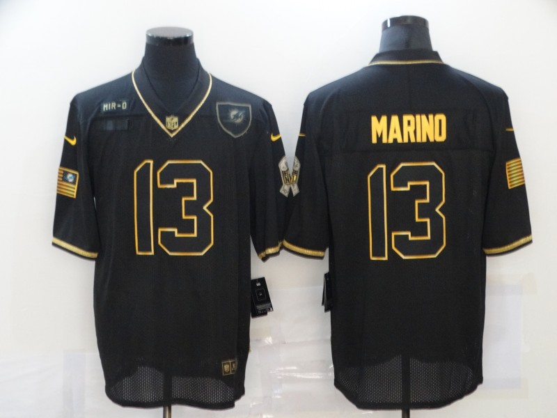 NFL Miami Dolphins #13 Marino Black Salute to Service Jersey