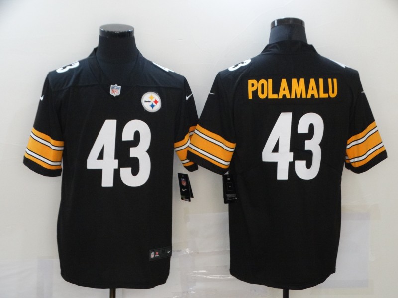 NFL Pittsburgh Steelers #43 Polamalu Vapor Limited Black Jersey