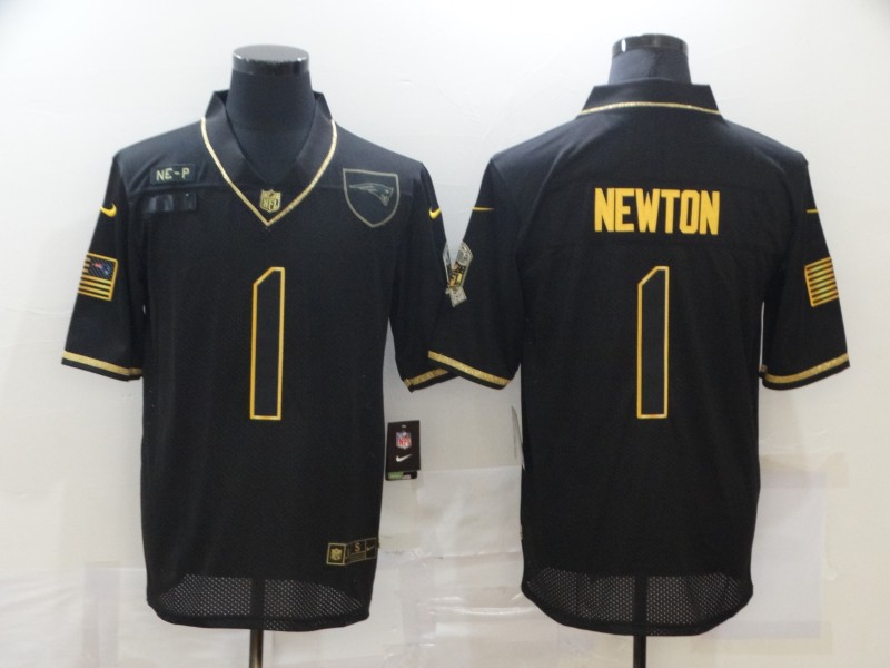 NFL New England Patriots #1 Newton Black Salute to Service Jersey