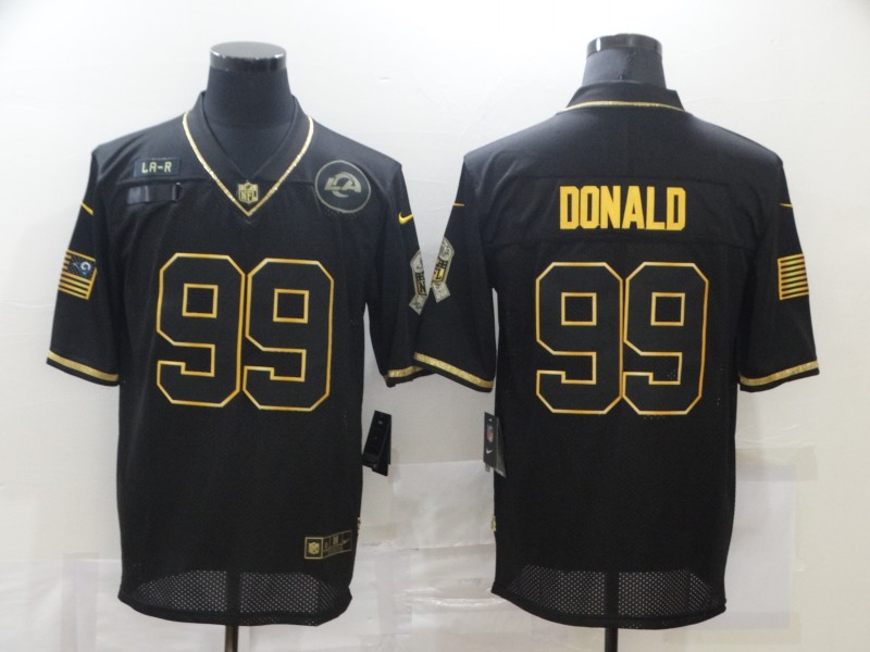 NFL Los Angeles Rams #99 Donald Black Salute to Service Jersey