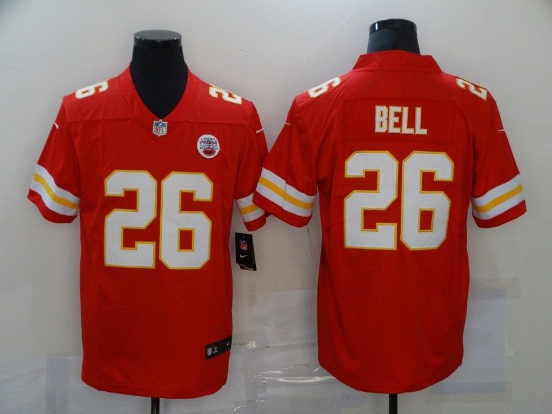 NFL Kansas City Chiefs #26 Bell Vapor Limited Red Jersey