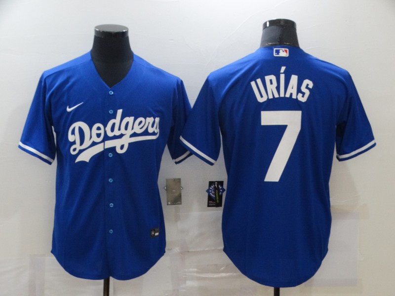 Nike MLB Los Angeles Dodgers #7 Urias Blue Game Jersey