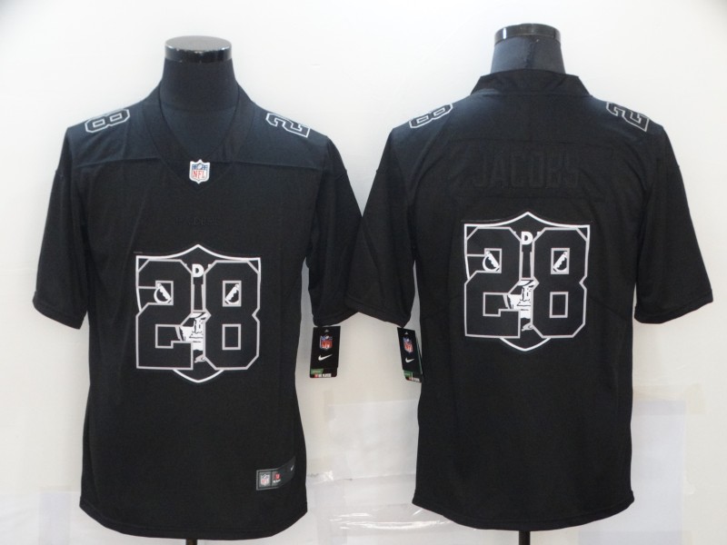NFL Oakland Raiders #28 Jacobs Black Shadow Limited Jersey