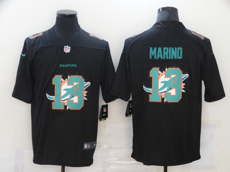 NFL Miami Dolphins #13 Marino Black Shadow Limited Jersey