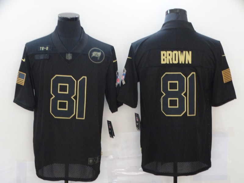 NFL Tampa Bay Buccaneers #81 Brown Black Salute to Service Jersey