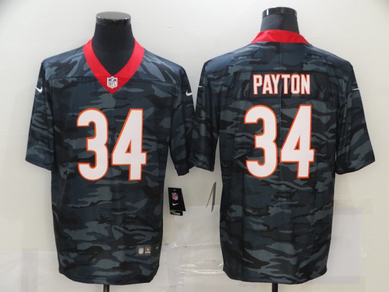 NFL Chicago Bears #34 Payton Camo Jersey