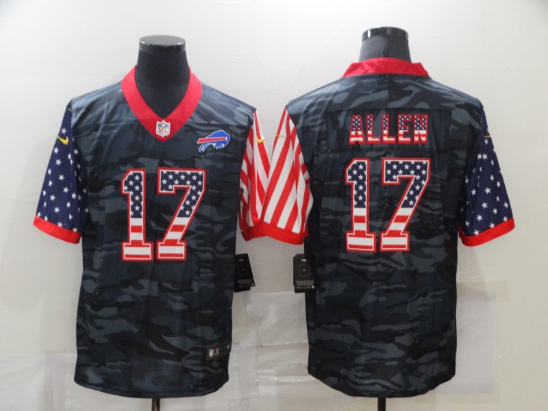 NFL Buffalo Bills #17 Allen Camo Flag Jersey
