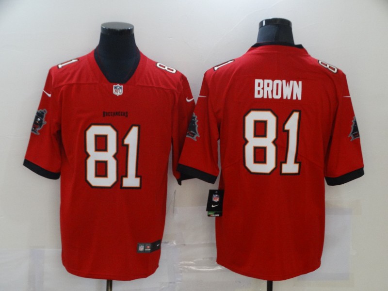 NFL Tampa Bay Buccaneers #81 Brown Red Vapor Limited Jersey