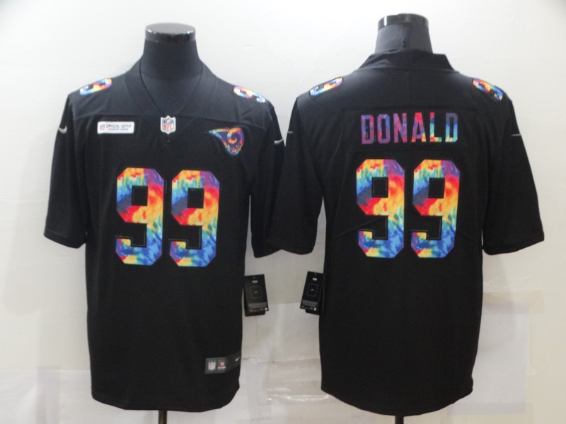 NFL Los Angeles Rams #99 Dolnad Black Rainbow Limited Jersey