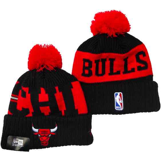 NBA Chicago Bulls Black Beanie--YD