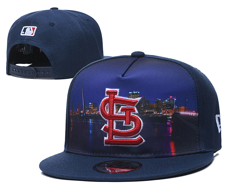 MLB St. Louis Cardinals Blue Snapback Hats--YD