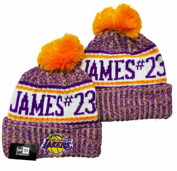 NBA Los Angeles Lakers #23 James Beanie--YD