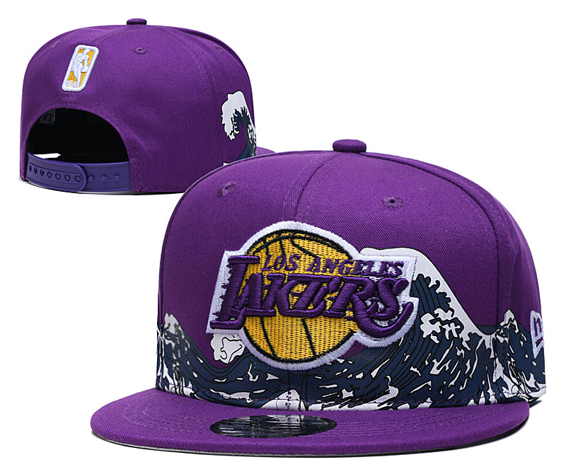 NBA Los Angeles Lakers Purple Snapback Hats--YD