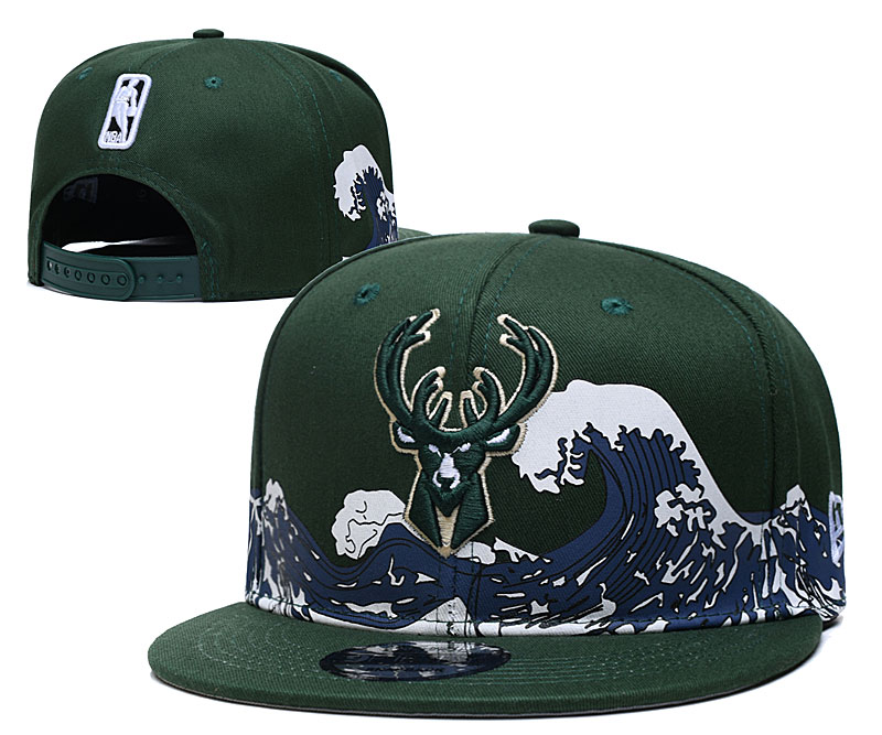 NBA Milwaukee Bucks Snapback Hats--YD