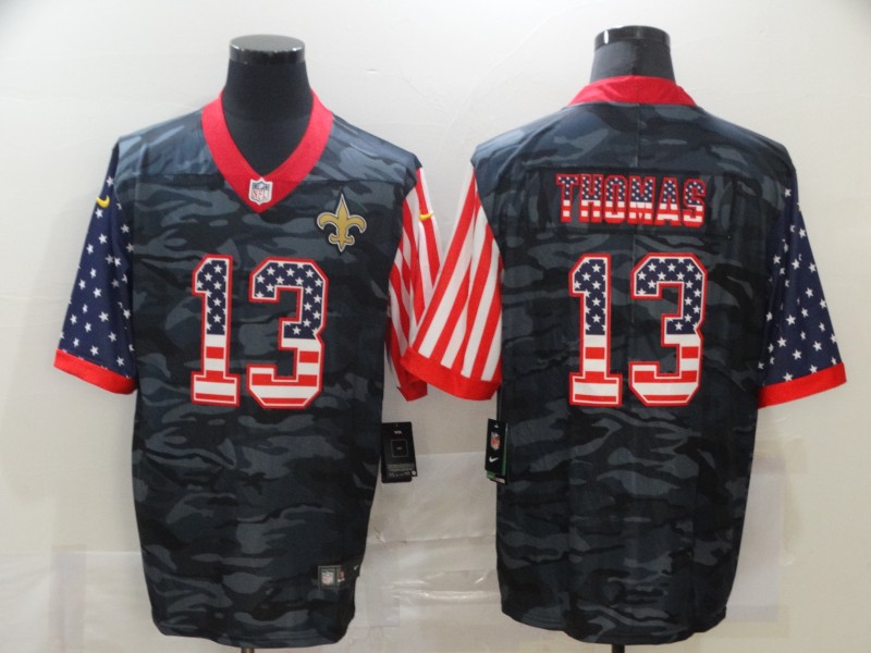 NFL New Orleans Saints #13 Thomas Camo Flag Limited Jersey