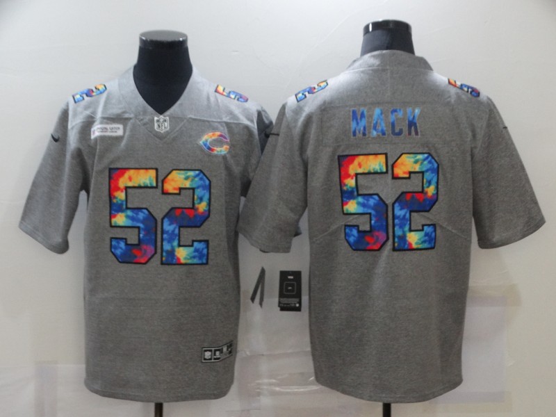 NFL Chicago Bears #52 Mack Grey Rainbow Jersey