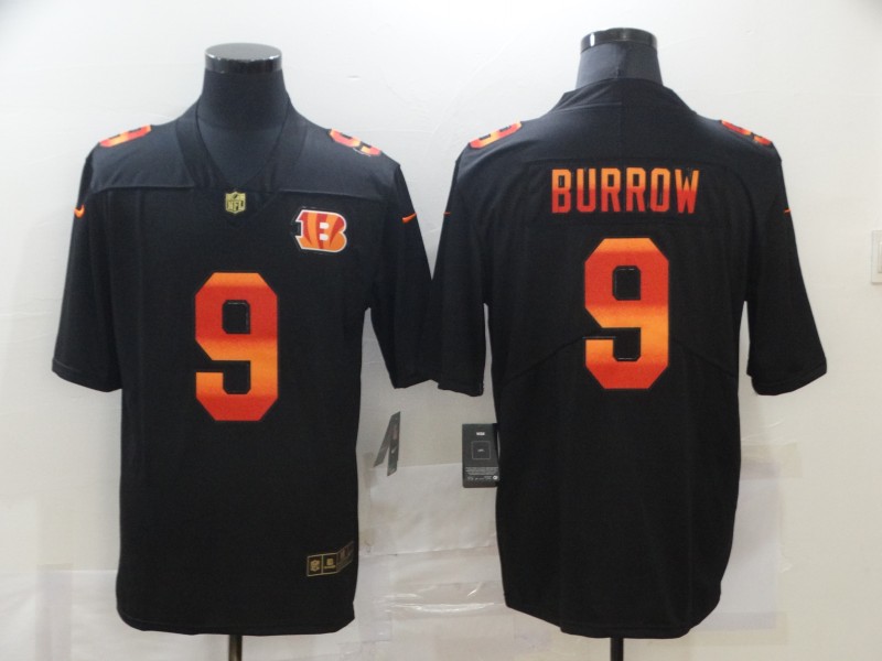 NFL Cincinnati Bengals #9 Burrow Black Limited Jersey