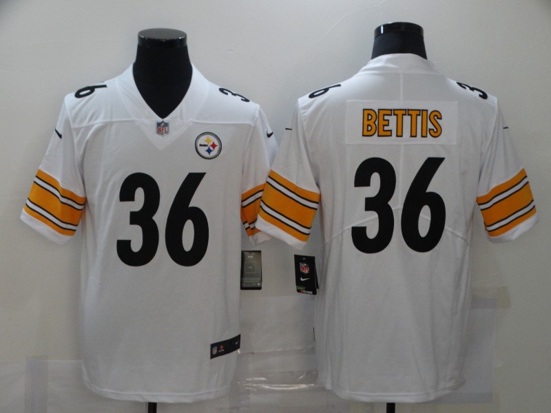 NFL Pittsburgh Steelers #36 Bettis White Vapor Limited Jersey