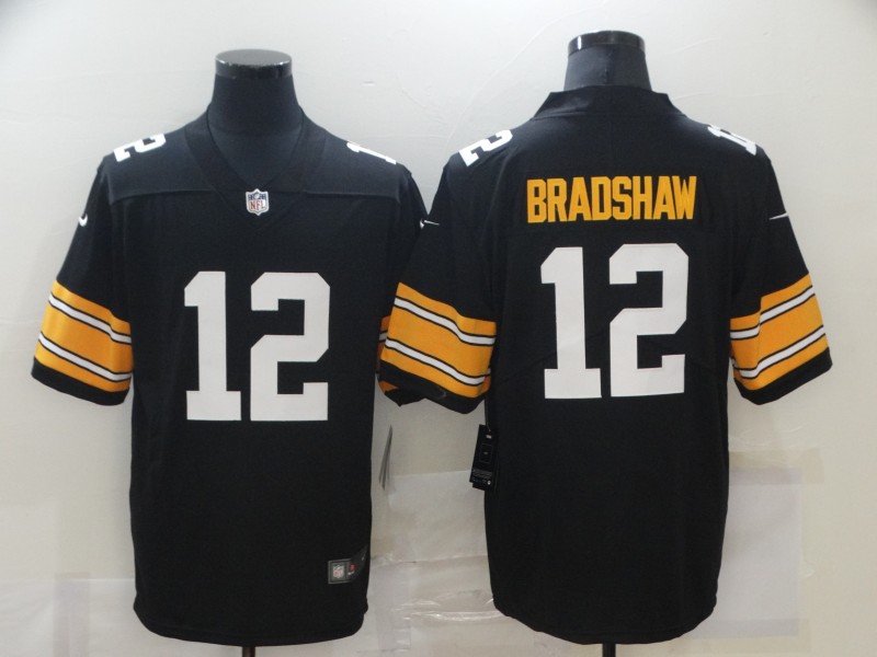 NFL Pittsburgh Steelers #12 Bradshaw Vapor Black Limited Jersey
