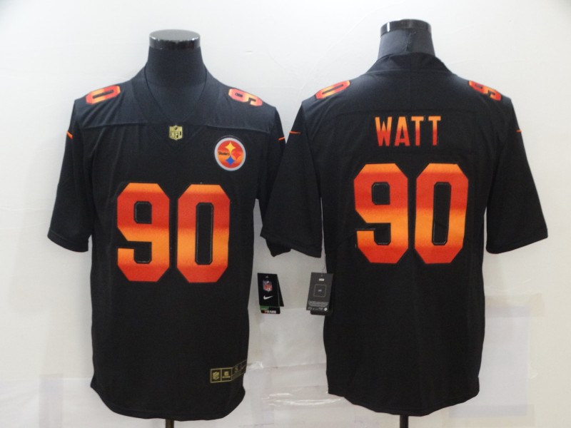 NFL Pittsburgh Steelers #90 Watt Black Limited Jersey