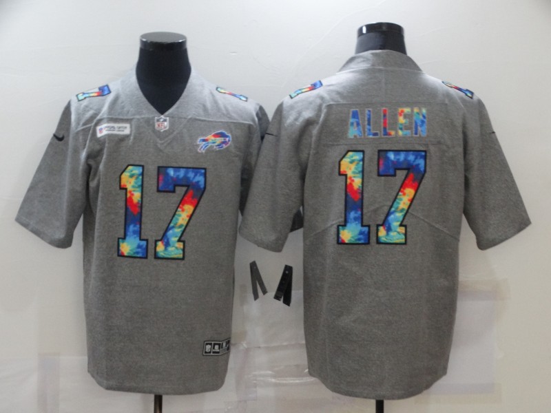 NFL Buffalo Bills #17 Allen Grey Rainbow Jersey
