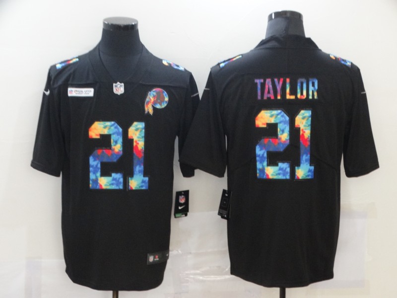 NFL Washington Redskins #21 Taylor Black Rainbow Limited Jersey