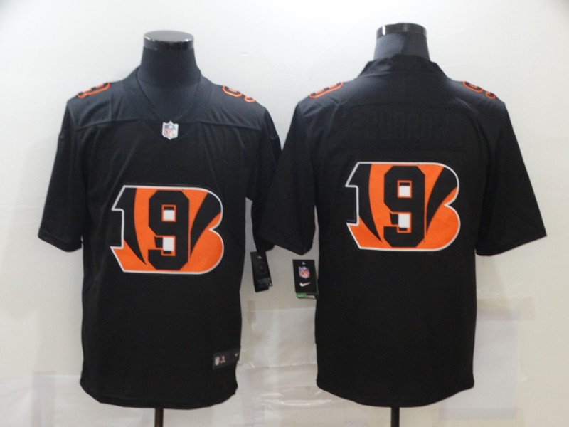 NFL Cincinati Bengals #9 Burrow Black Shadow Jersey