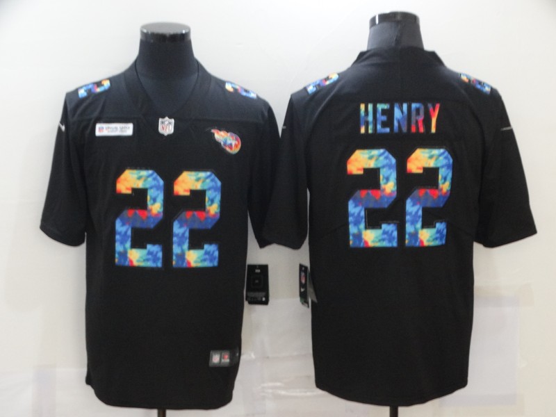 NFL Tennessee Titans #22 Henry Black Rainbow Jersey