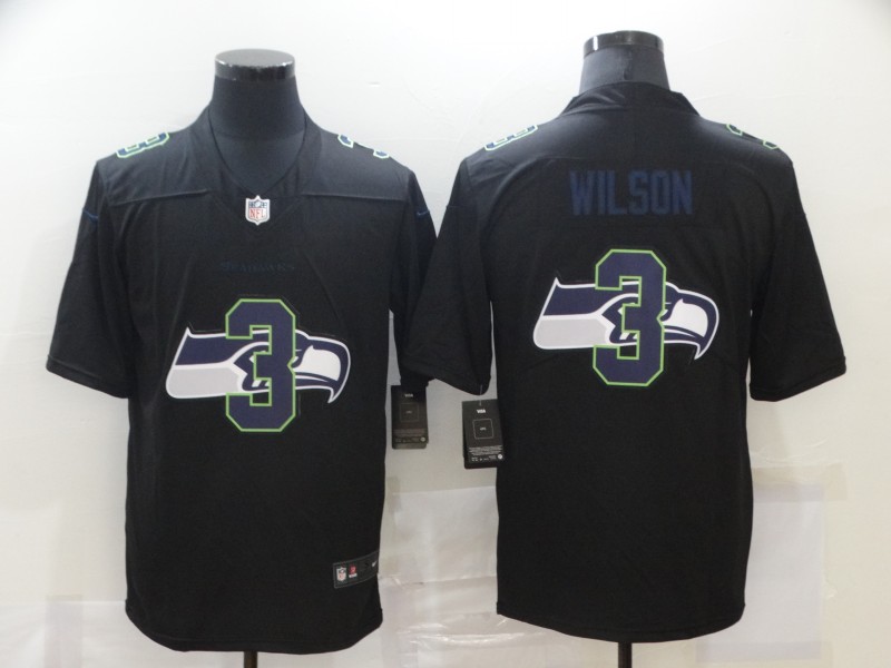 NFL Seattle Seahawks #3 Wilson Black Shadow Limited Jersey