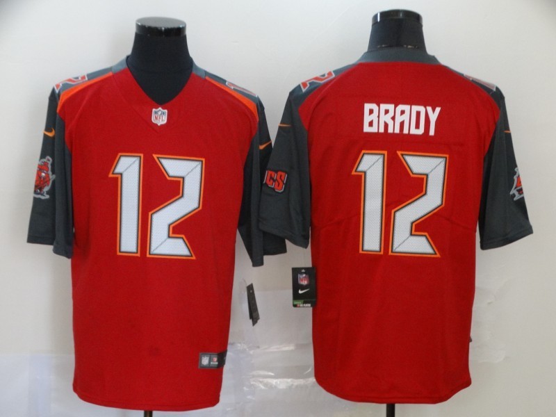 NFL Tampa Bay Buccaneers #12 Brady Red Vapor Limited Jersey