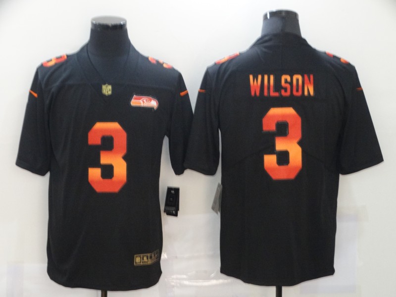 NFL Seattle Seahawks #3 Wilson Black Color Limited Jersey