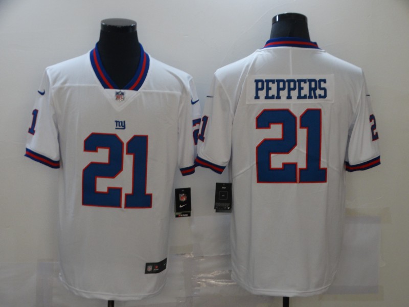 NFL New York Giants #21 Peppers White Color Rush Limited Jersey
