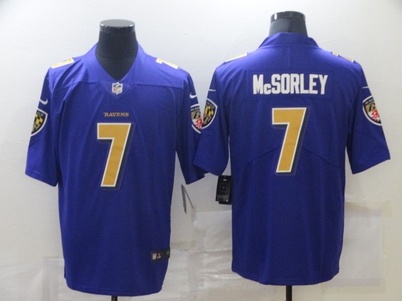 NFL Baltimore Ravens #7 McSorley Purple Color Rush Limited Jersey