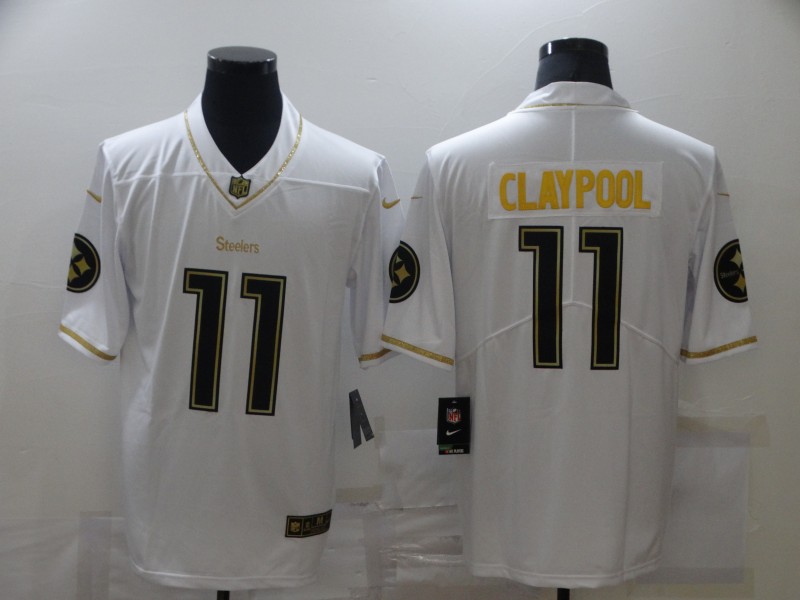 NFL Pittsbugh Steelers #11 Claypool White Pullover Jersey