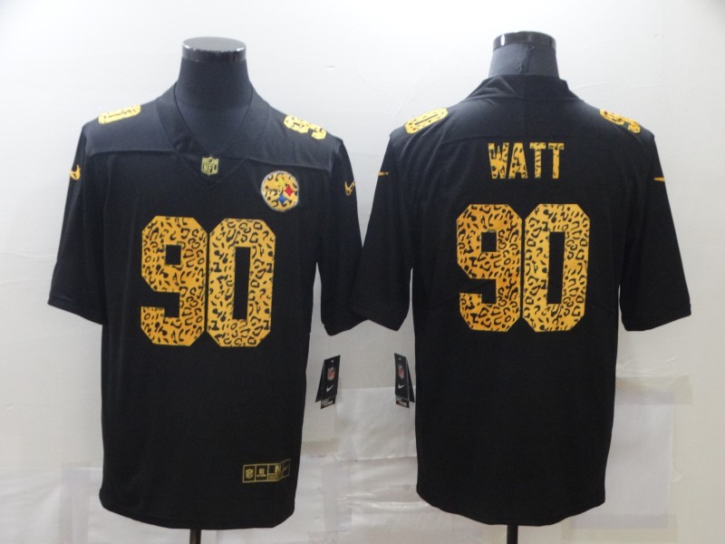 NFL Pittsburgh Steelers #90 Watt Black Limited Jersey